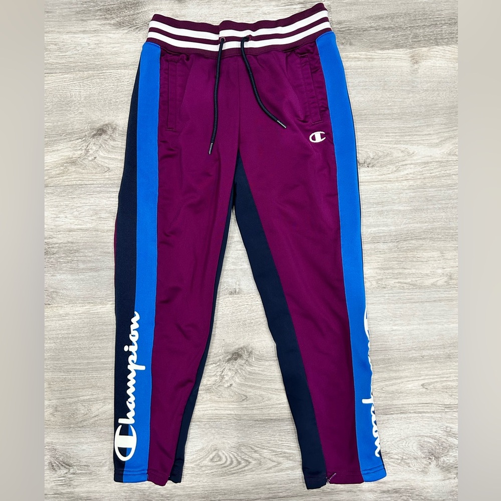 Like new Champion track pants Colorblock Stripe women S